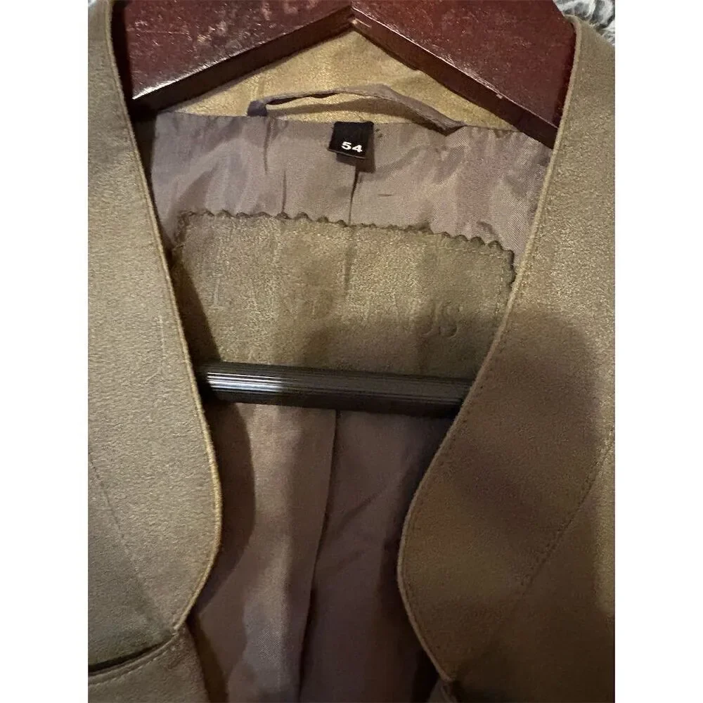 Landhaus Men's Brown Microfibre Blazer Jacket Size 48 Casual